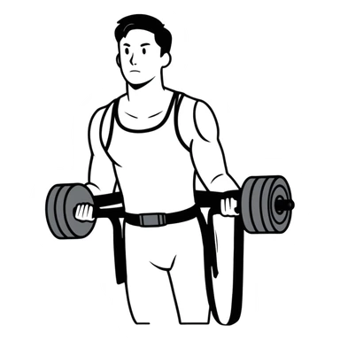 vertical gym lifting belt, simple and clear sticker