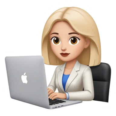 Business meeting online macbook woman sticker