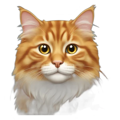 Ginger Siberian cat  sticker
