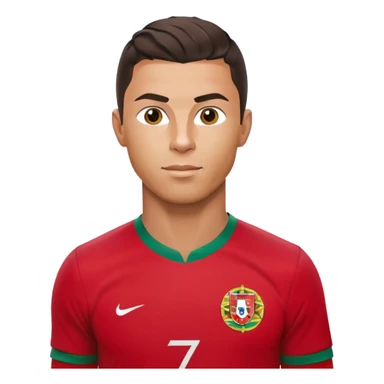 Cristiano Ronaldo soccer player with Portugal jersey sticker