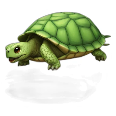 tortue sur un chien sticker