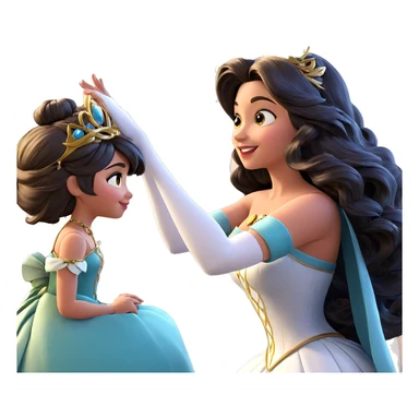 fairy tale princess gathering sticker