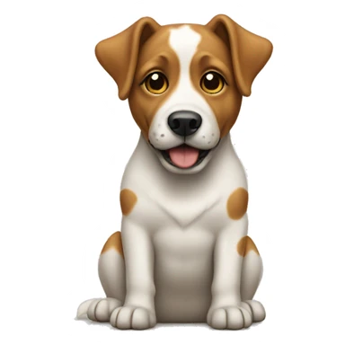 dog creating artwork sticker