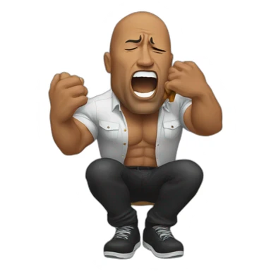 the rock is vomiting sticker
