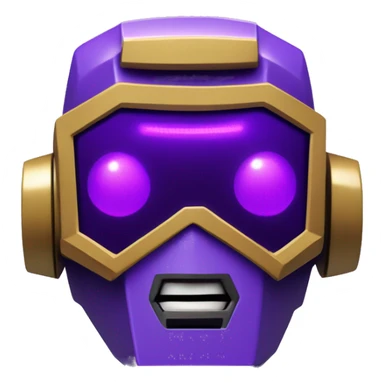 Ultra Violet variant DaftPunk-style robot talk box sticker