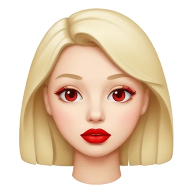 Kissing face with lipstick  sticker
