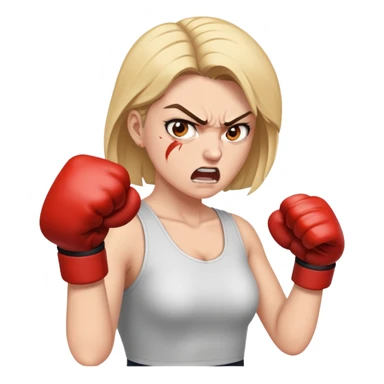 woman punching woman in face sticker
