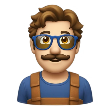 mario et des lunettes de soleil sticker