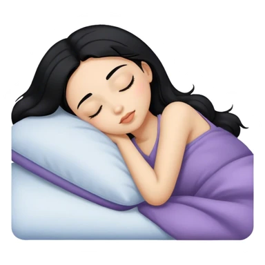 menina cabelo preto dormidno sticker