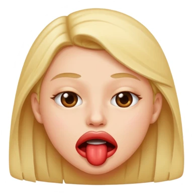 biting lip nervously  sticker