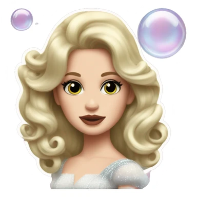 Lana del rey as galinda from wicked floating in bubble sticker