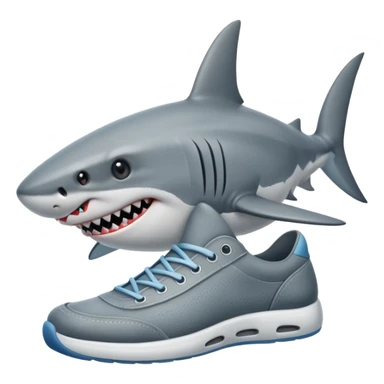 Tiburon con zapatos sticker
