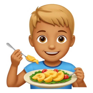 Bok yiyen çocuk sticker