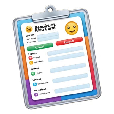 a report card generated with the help of AI sticker