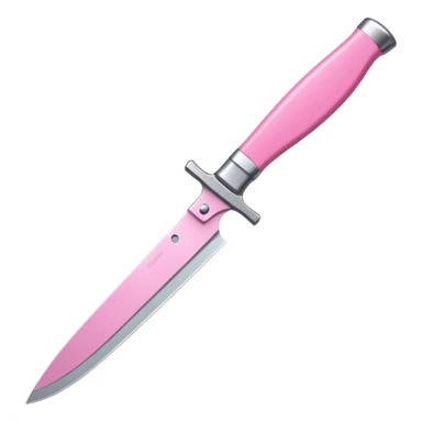 Make a knife with pink colour and pink ribbons  sticker