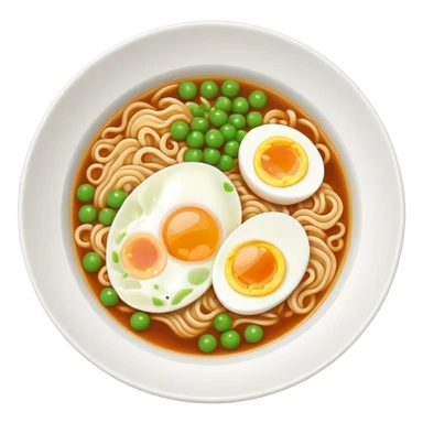 Ramen with peas sticker
