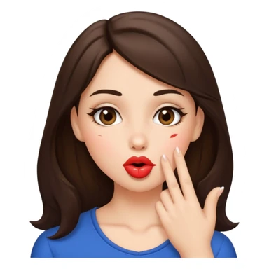 Me blowing kisses brunette  sticker