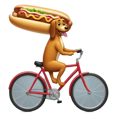 Hotdog riding bicycle  sticker