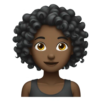 A curly black girl wahing her hair sticker