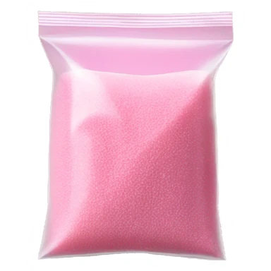 Pink granulated sugar in clear bag sticker