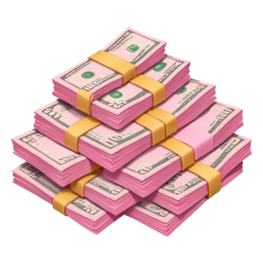 Pink money emoji sticker