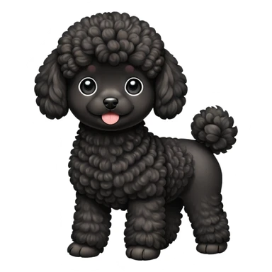 black toy poodle sticker