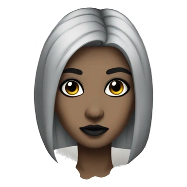 Goth women with winged eyeliner and piercings  sticker