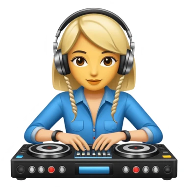woman dj sticker