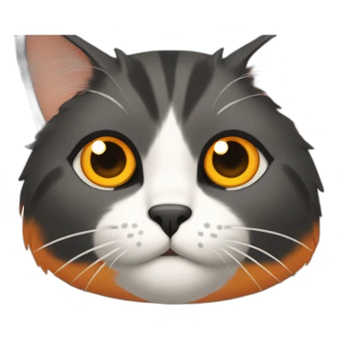 Black orange mix strict cat sticker