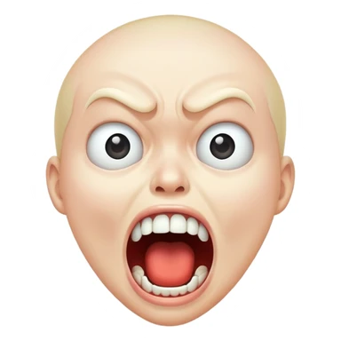 face screaming in fear sticker
