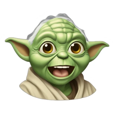 Master yoda laughs hysterically loudly sticker