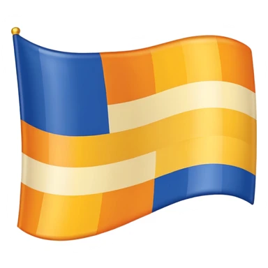 A flag whit darkblue, blue, white, yellow and orange and has 5 stripes white in the middle, blue in next to white left, yellow next to white right, orange next to yellow right, dark blue next to blue left💙🩵🤍💛🧡follow the sticker