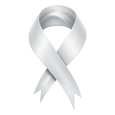 I want a white ribbon emoji sticker