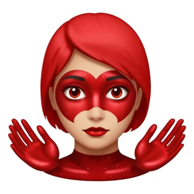 red glitter hacker sticker