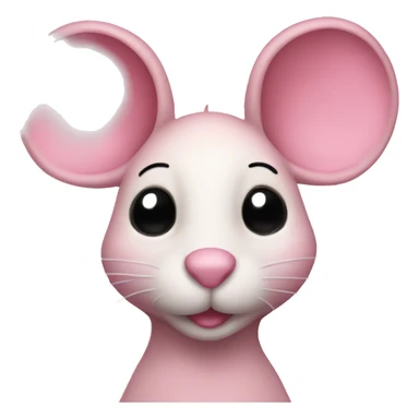 Pink mouse drawing on iPad  sticker