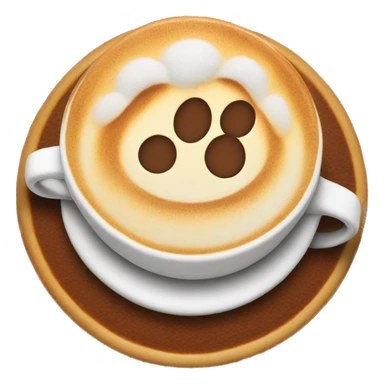 Cappuccino with turkey design in foam sticker