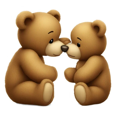 teddy bear kissing another teddy bear sticker