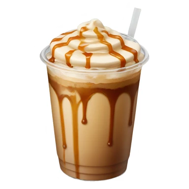 Iced coffee with caramel drizzle  sticker