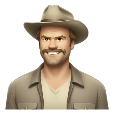 Jim Hopper David harbour smiling sticker