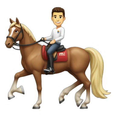 Cristiano ronaldo sur un cheval sticker