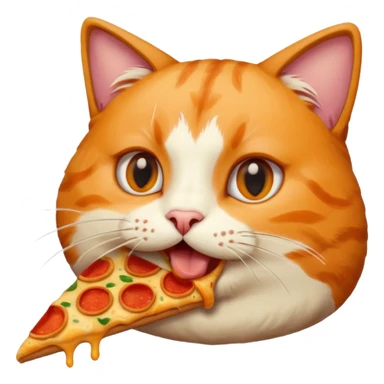 CAT EAT PIZZA sticker