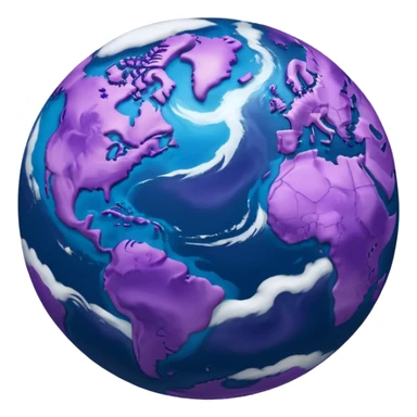 purple world earth sticker