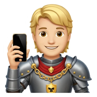 Knight gold chain phone sticker
