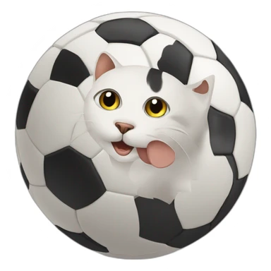 cat football ball sticker