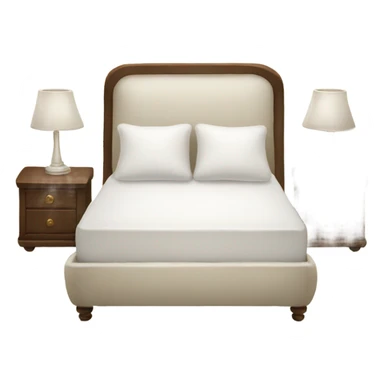 white luxury bed with besutiful pillows emoji sticker