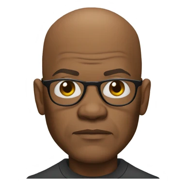 bald samuel l jackson serious sticker