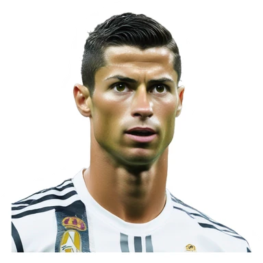 cr7 doing suii real face sticker