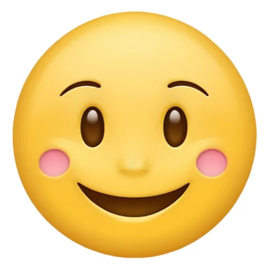 Create a hand drawn Smile reaction emoji for a new social media app sticker