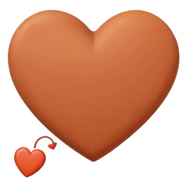 terracotta Matt heart sticker