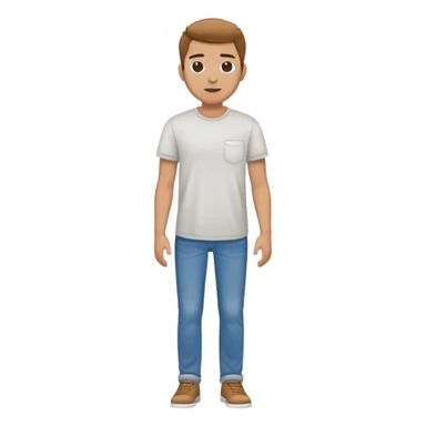 Full body person dressed in casual style, jeans and t-shirt sticker